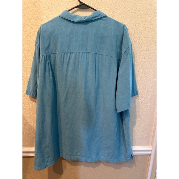 Men’s Paradise Collection 100% Silk Button Up Shirt. Size XXL - Picture 3 of 3